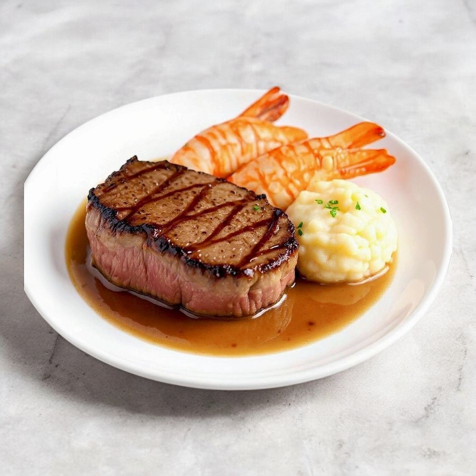 Filet Mignon con Cola de Langosta