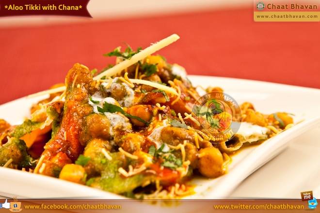 Desi Ghee Aloo Tikki with Chana