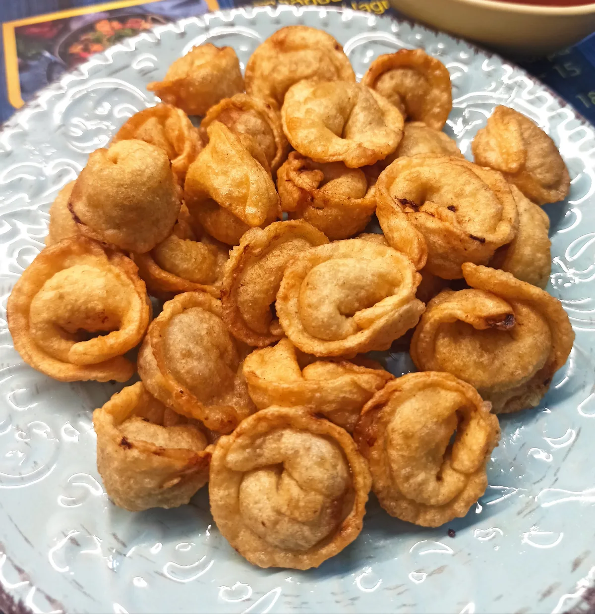 Fried Dumplings with beef and cream
