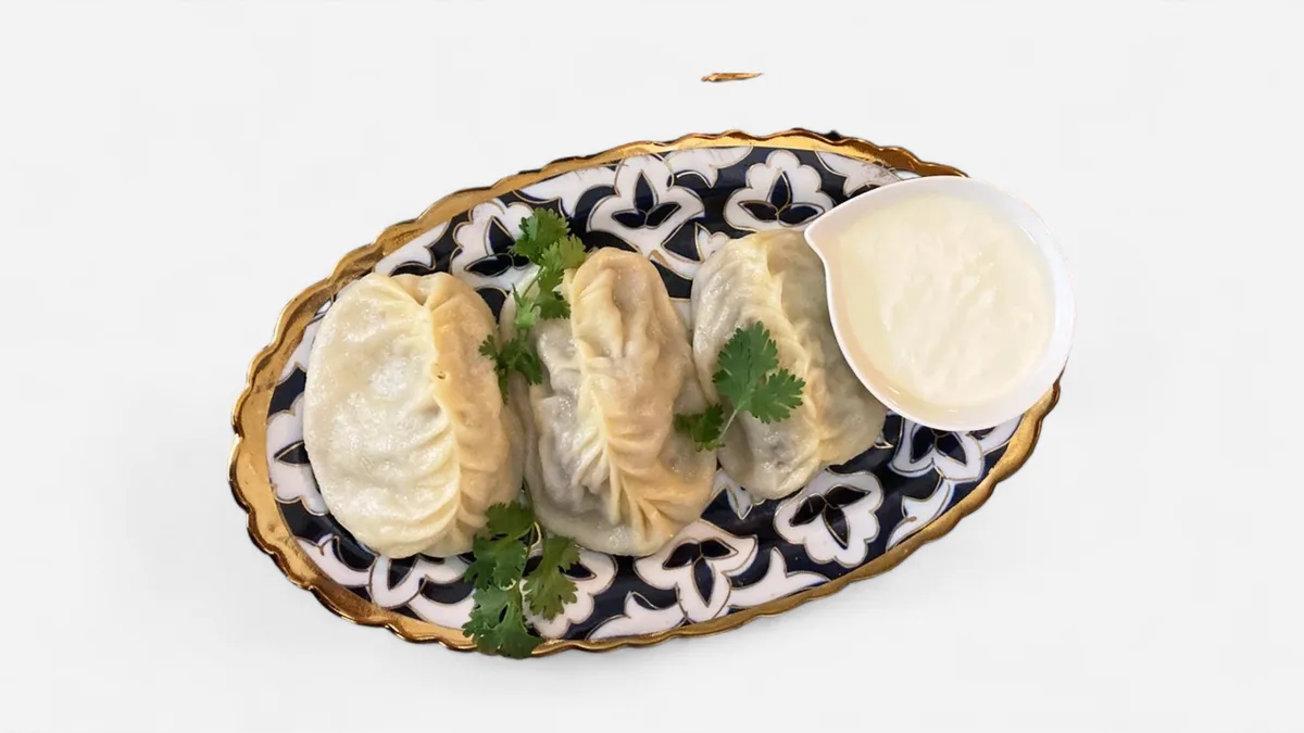 Manti with beef. 3 pc