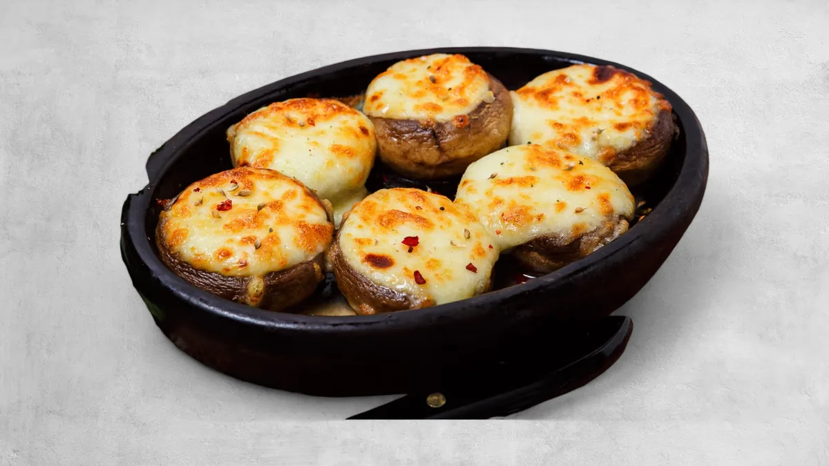 Mushrooms with suluguni