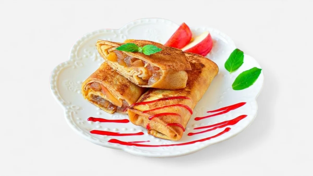 Pancakes with apple and cinnamon(3pc)