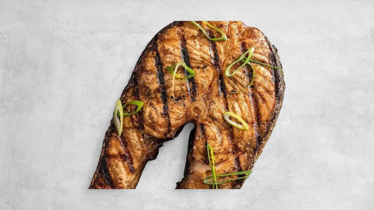 Salmon Steak with vegetables