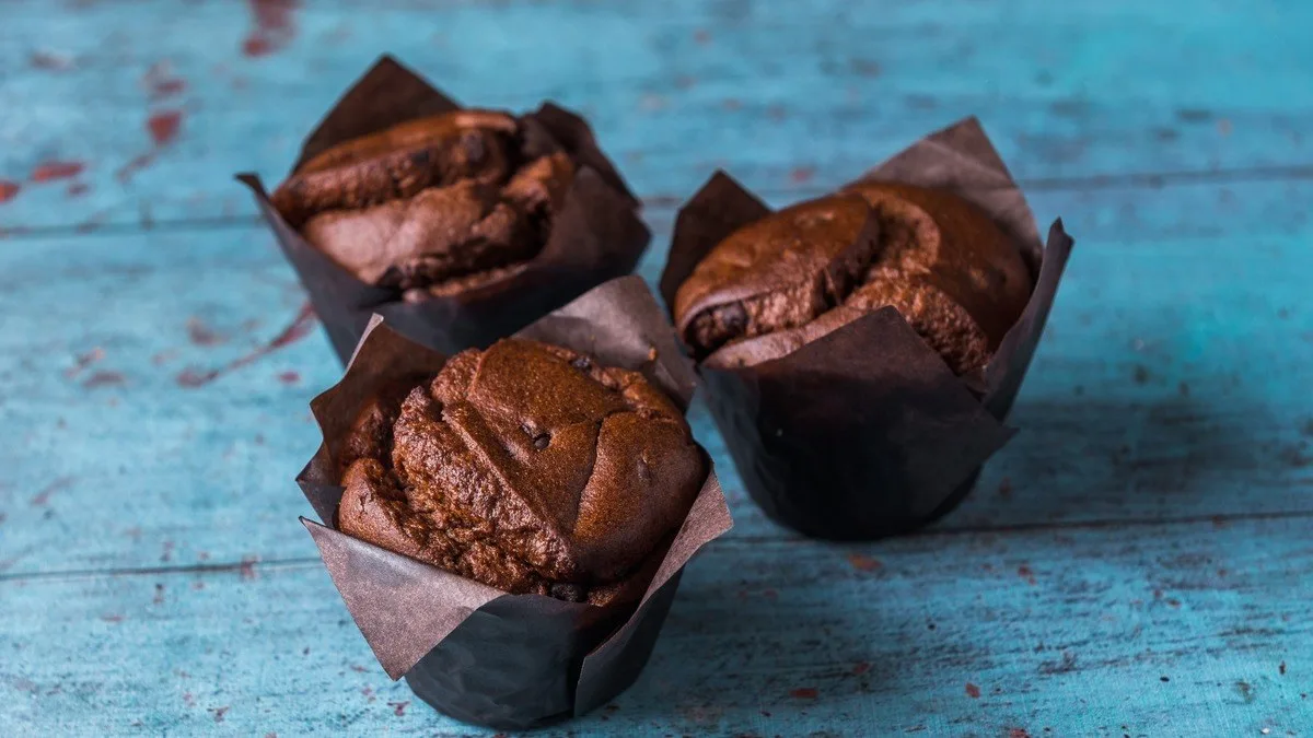 Muffin Σοκολάτας με Γέμιση Σοκολάτας
