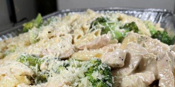 Alfredo Chicken, Penne and Broccoli