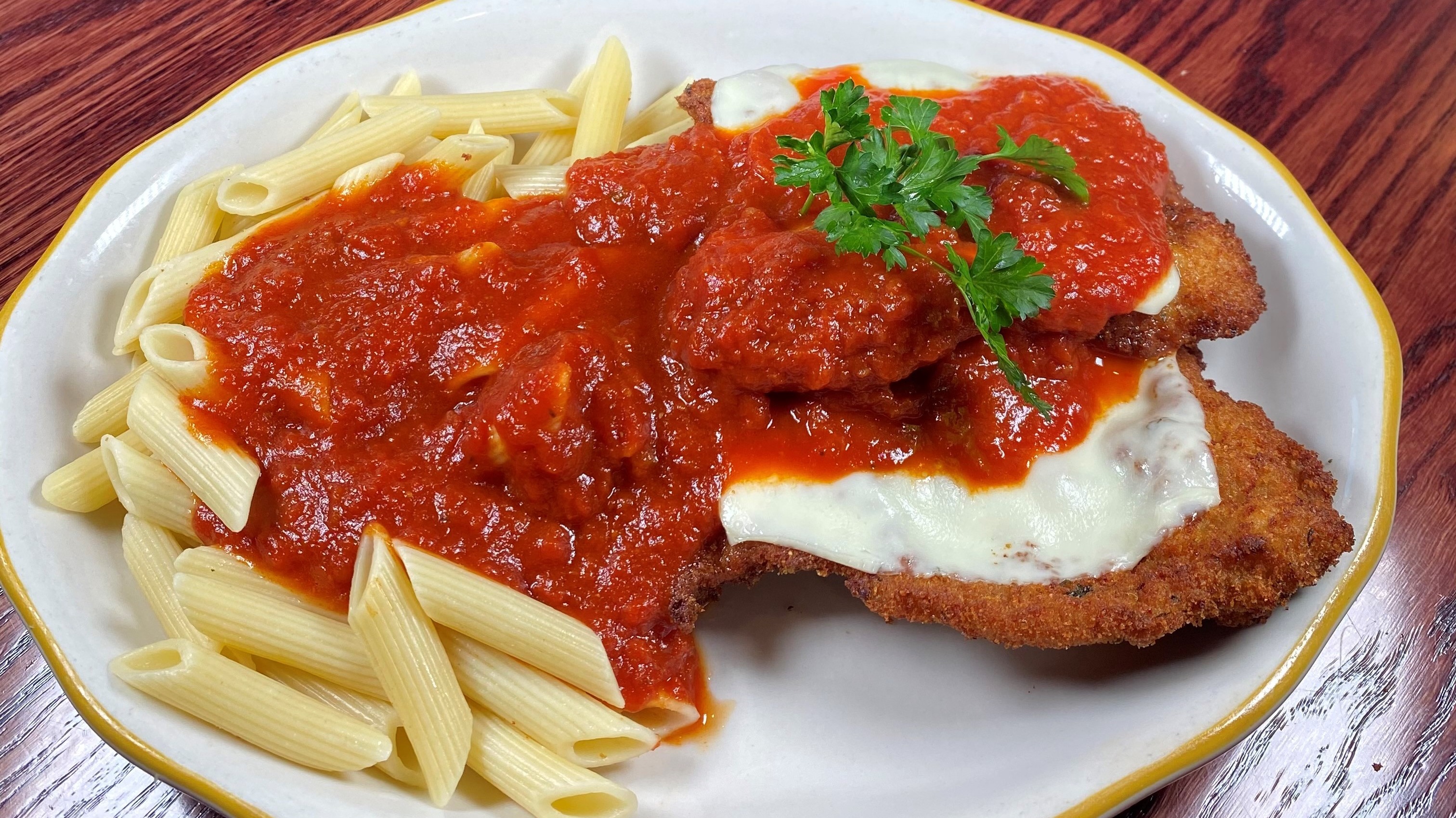 Veal Cutlet Parm and Pasta