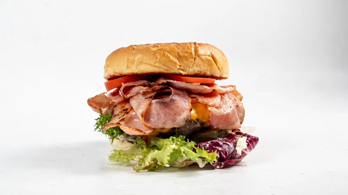 Cheesy bacon burger