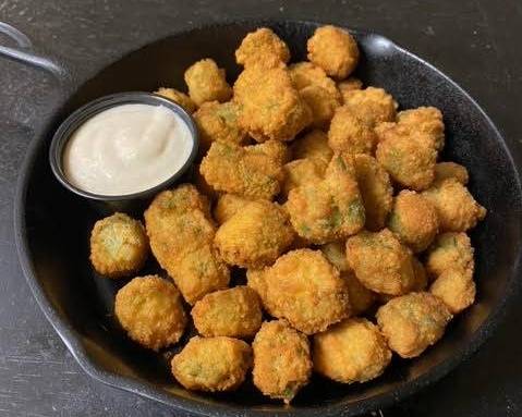 Fried Okra w/ Horseradish Dipping Sauce