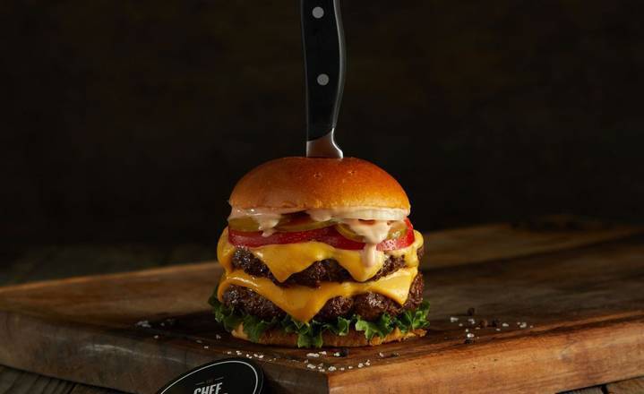New-york style double cheeseburger