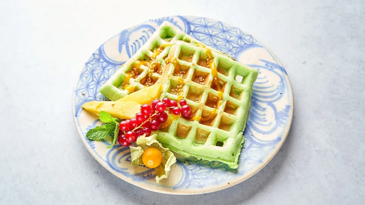 Pandan Waffles