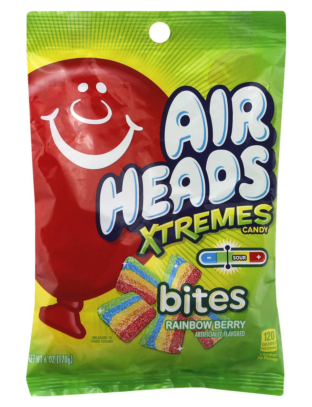 Airheads Xtremes Soft Chewy Candy Bites, Rainbow Berry (6 oz)