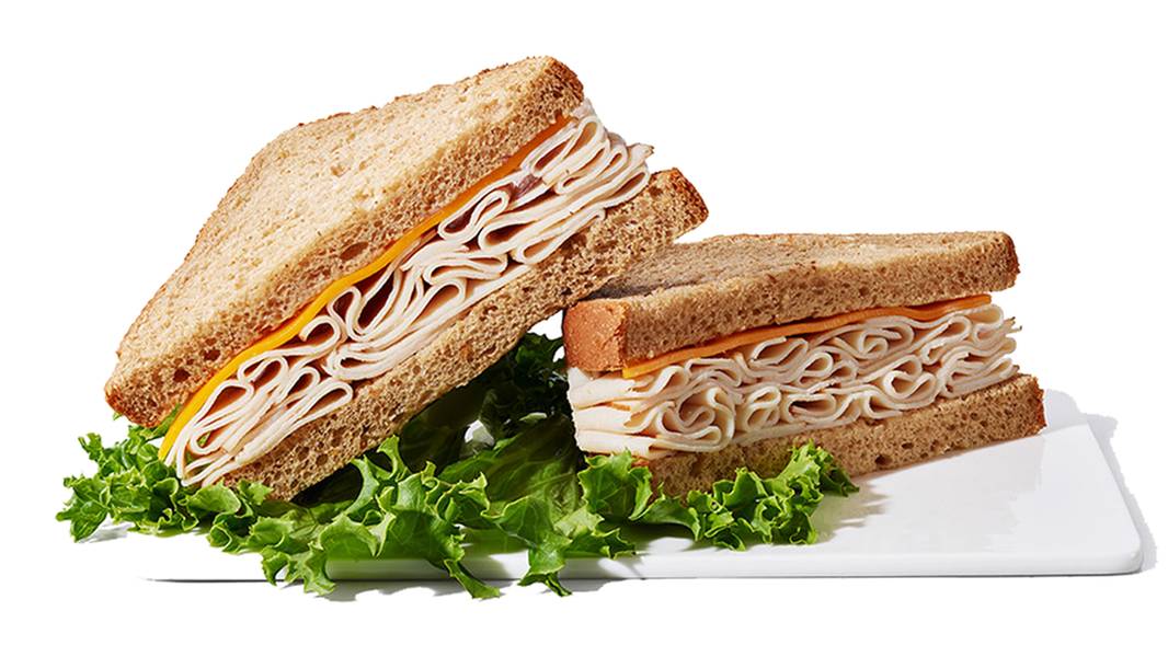 Turkey Cheddar on Wheat Sandwich