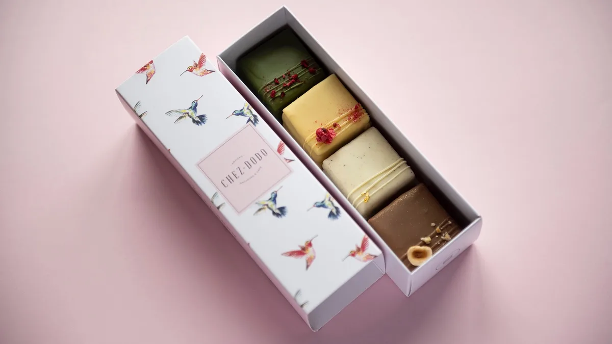 4 db MIGNON kolibris díszdobozban