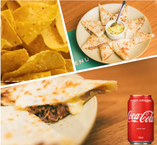 Combo Quesadilla e Mini Nachos