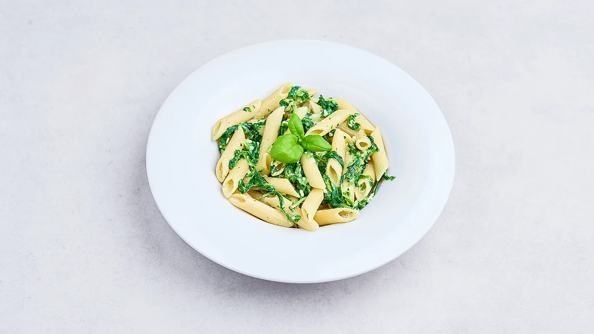 Penne spinachi