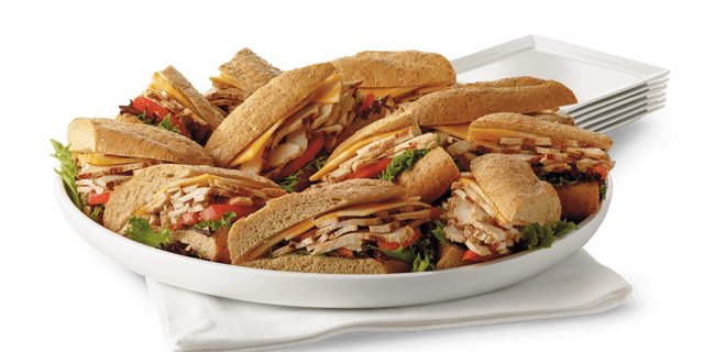 Chilled Grilled Chicken Sub Sandwich Tray