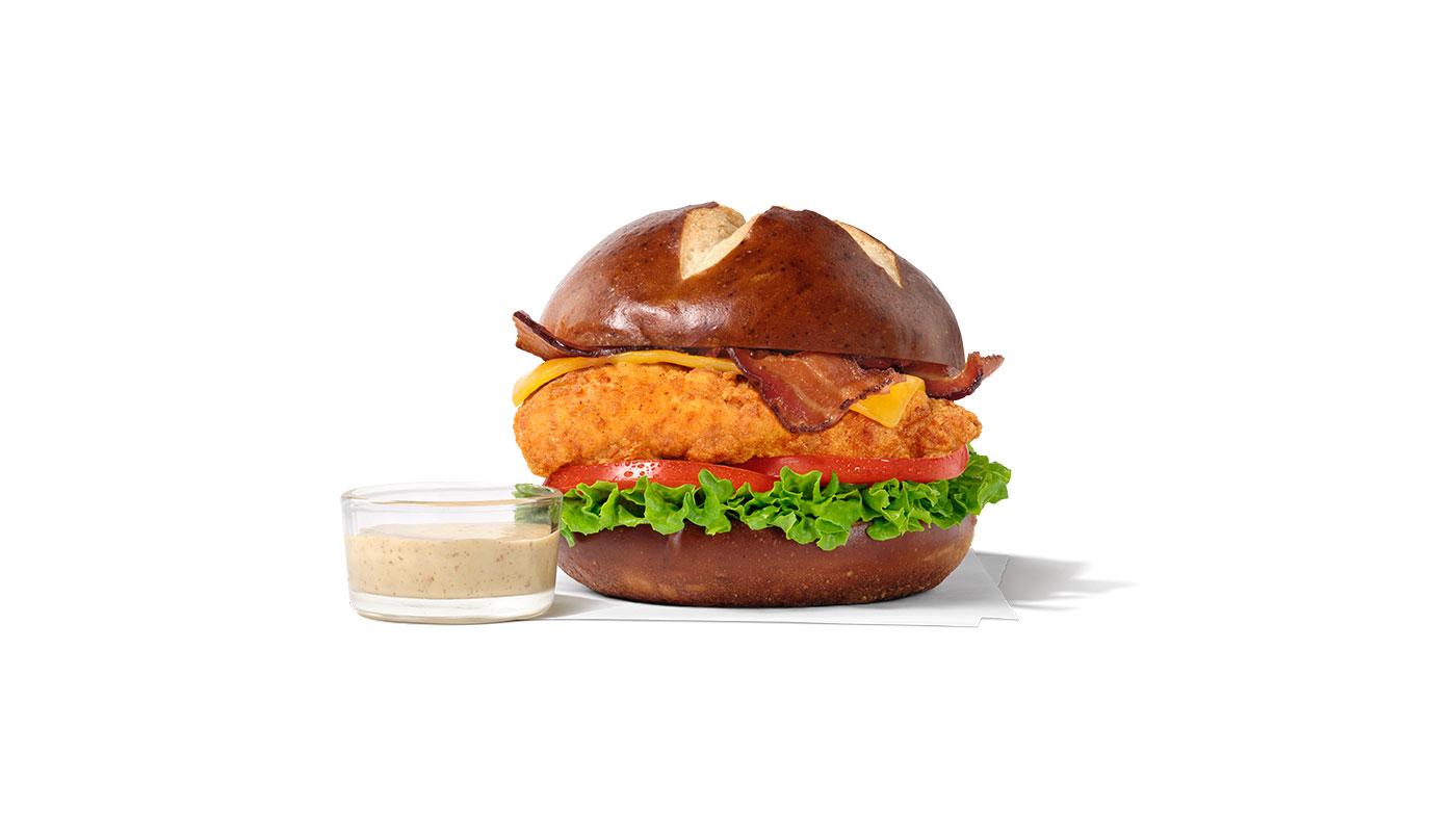 Pretzel Cheddar Club Sandwich w/ Chick-fil-A Filet Meal
