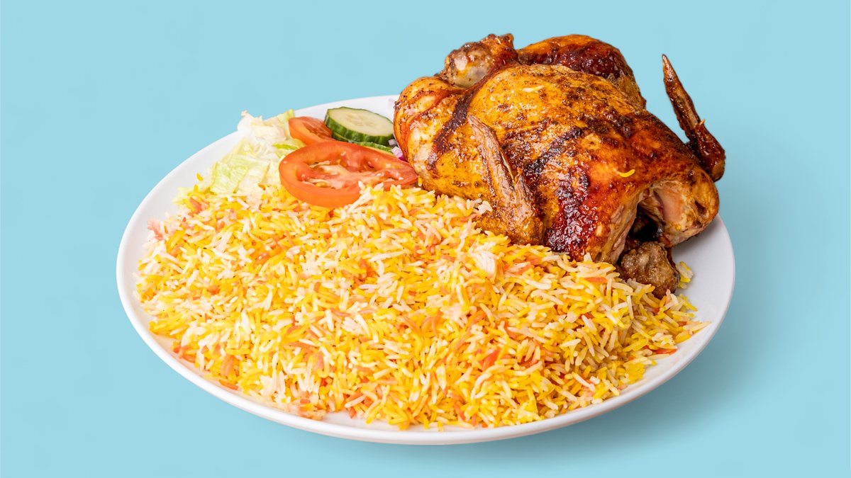 Volles Hähnchen mit Reis Meal Box