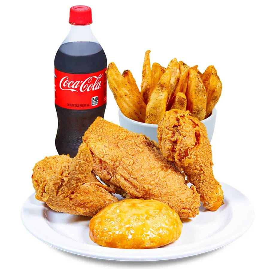 Bone-In 3 PC Chicken with Biscuit - Make It a Meal!