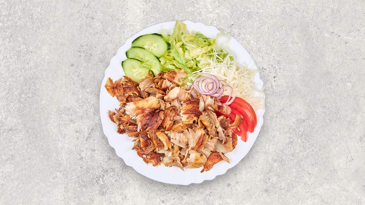 Mix kebab tanier so zeleninou