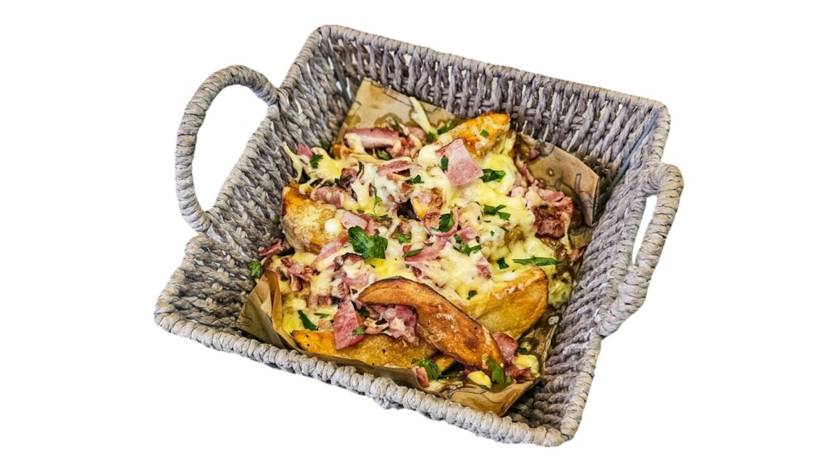 Wedges zapekané so slaninkou a mozzarellou