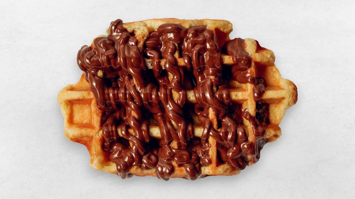 Waffel mit Schokosauce