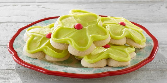 Flower Buttercream Frosted Cookies