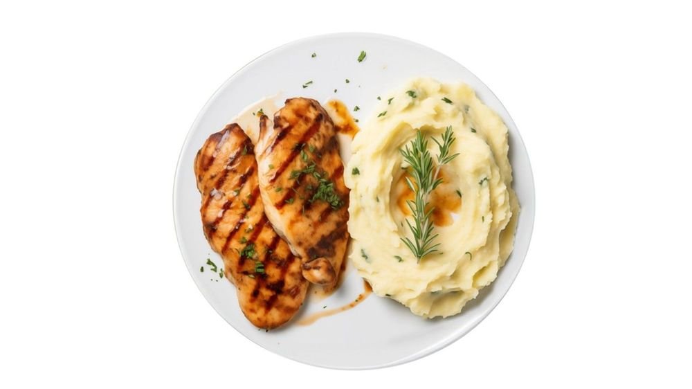 Chick'n Steak Fire Roasted mit Beilage