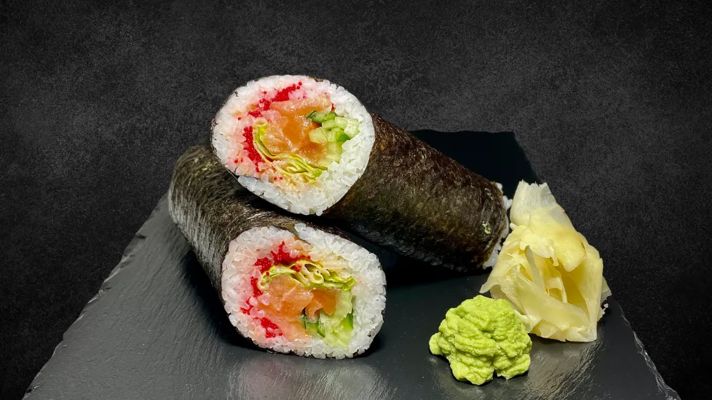 Salmon burrito