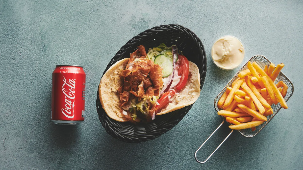 Pita kebab menu