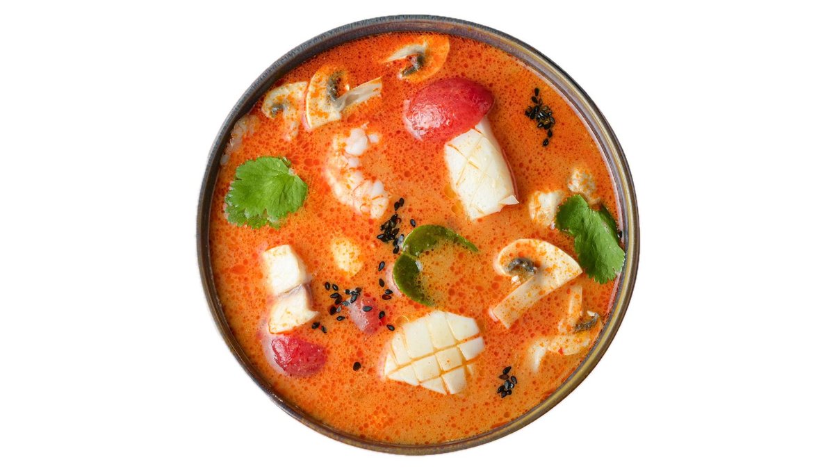 Supă tom yum cu lapte de cocos cu fructe de mare (400 / 100 g)