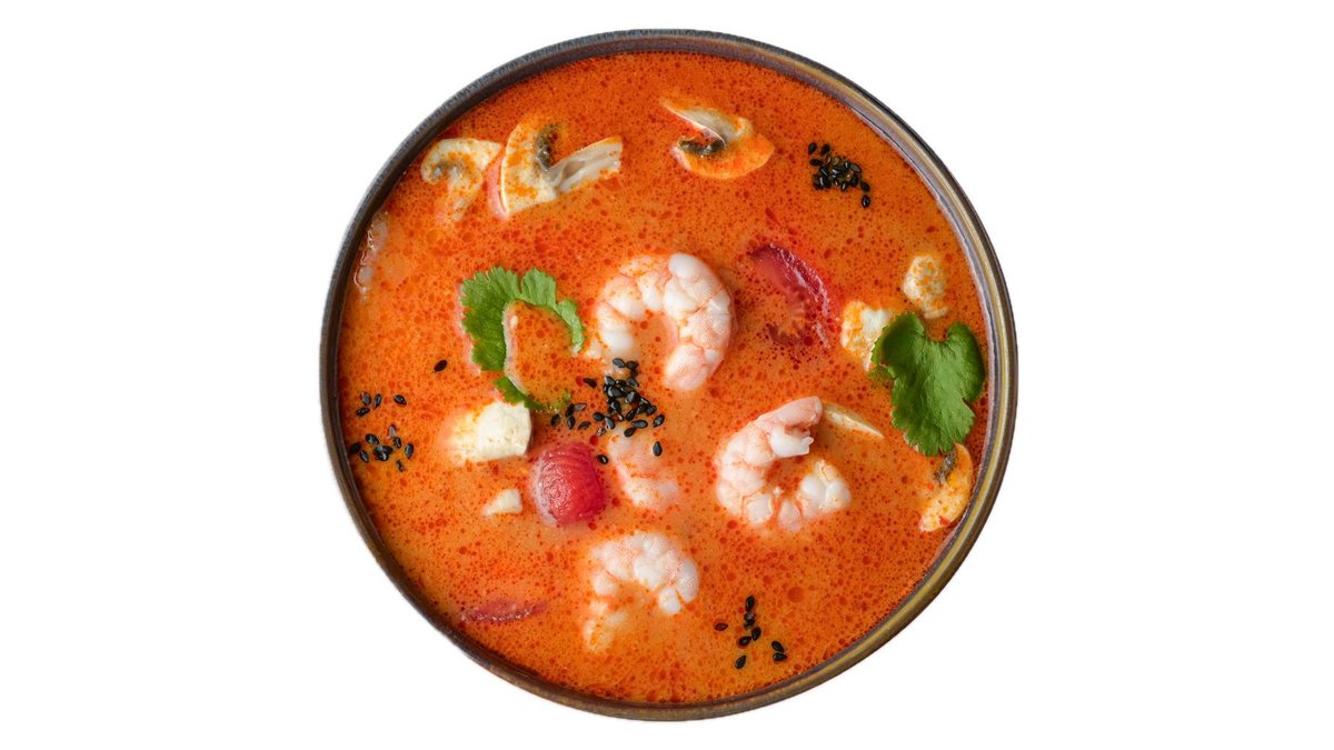 Supa tom yum cu lapte de cocos cu creveți (400 / 100 g)