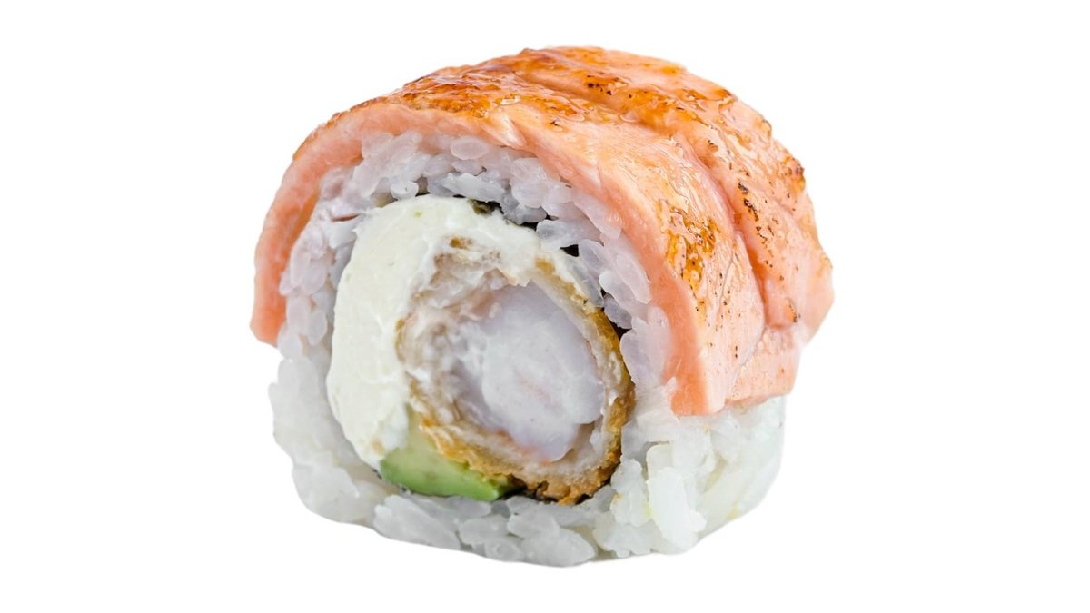 Tataki de somon cu creveți (8 buc)