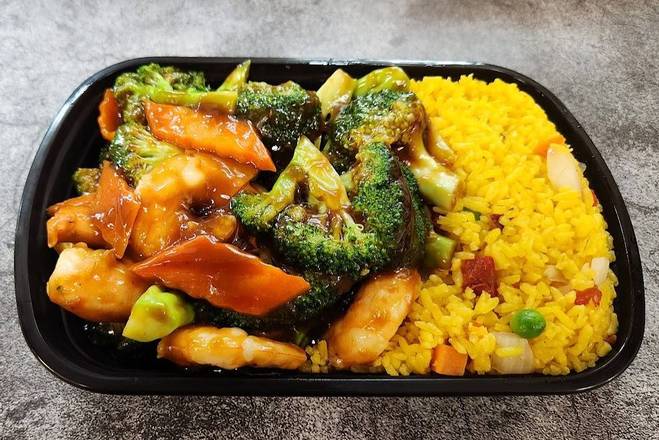 C2 Shrimp with Broccoli 芥兰虾