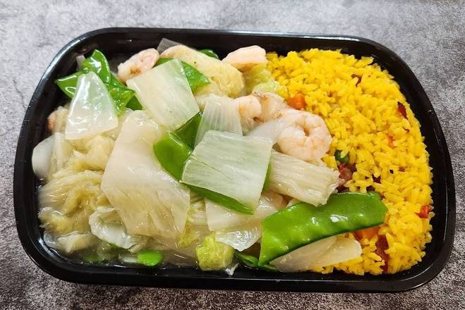 C6 Shrimp Chow Mein 虾炒面