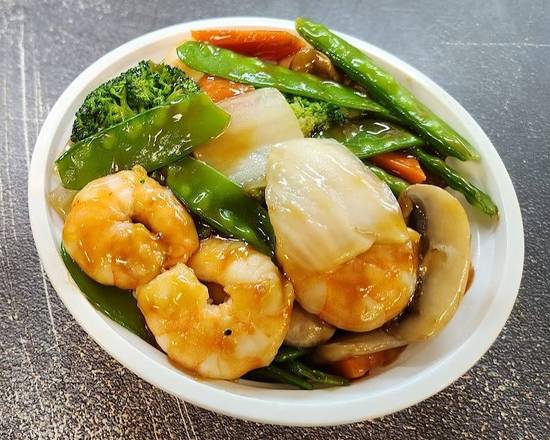 L6 Shrimp with Mixed Vegetables 杂菜虾