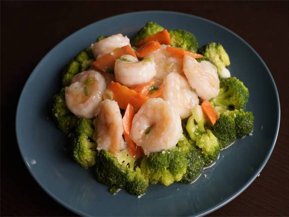 D4.Steamed Shrimp with Broccoli