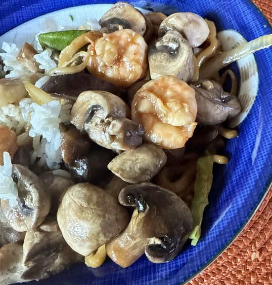 Seafood with Mushrooms