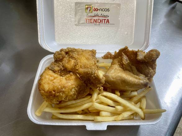 2 Presas con Papas Fritas