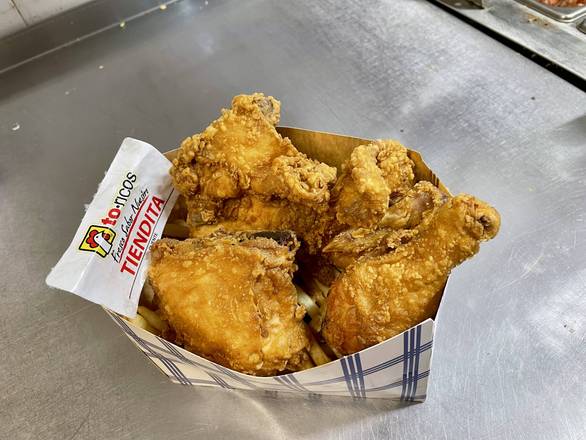 4 Presas con Papas Fritas