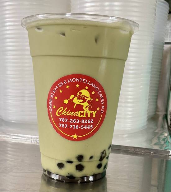 Bubble Tea Matcha Latte 16oz