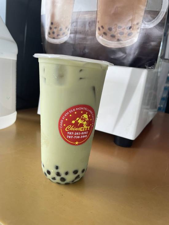 Bubble Tea Matcha Latte 22oz