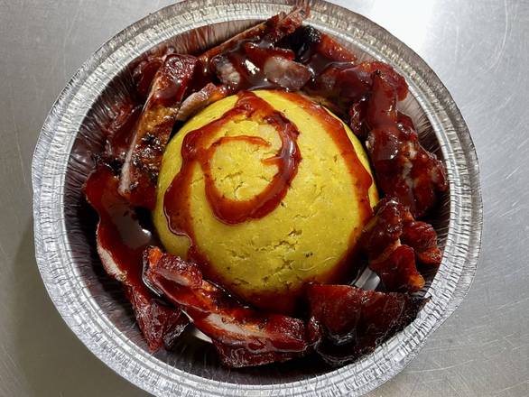 Mofongo Relleno Carne Ahumada