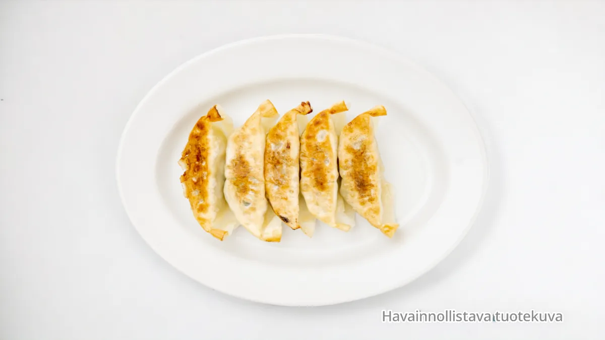 Paistettu kasvivnyytti / Pan-fried vegetable dumplings