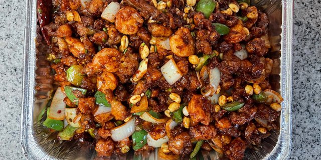Kung Pao Chicken and Shrimp