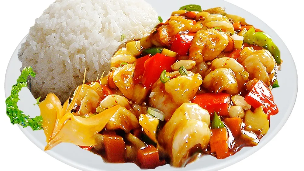 49. Krevety "Kung-pao" s rýží