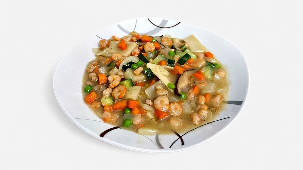 Creveți cu legume