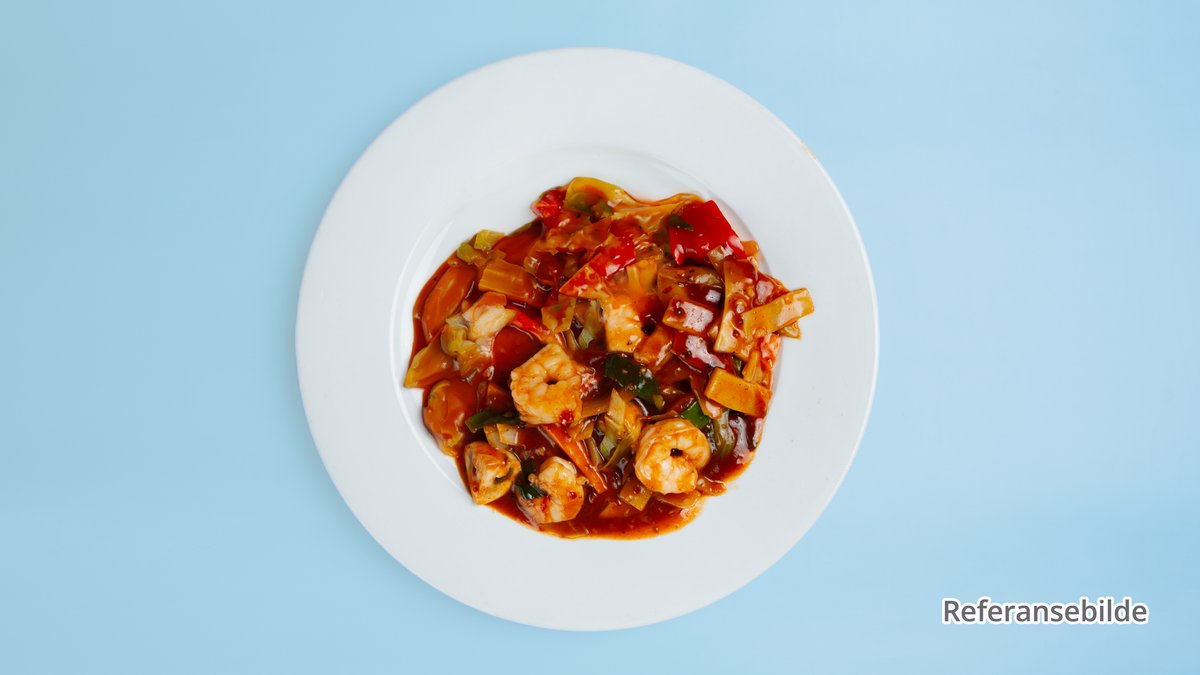 56. Scampi a la Szechwan (sterk)