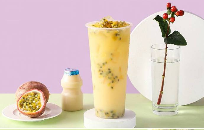 Passion Fruit Yakult With Crystal Boba