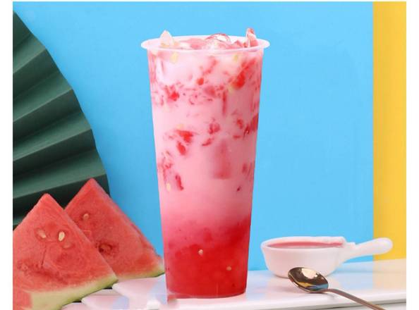 Watermelon Yakult With Crystal Boba